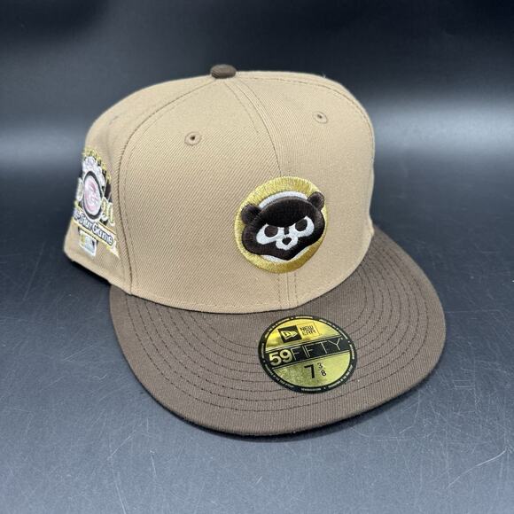 Clark Street Chicago Cubs 7 3/8 New Era 59fifty Hat Camel Walnut Pink UV Rare - Picture 1 of 6